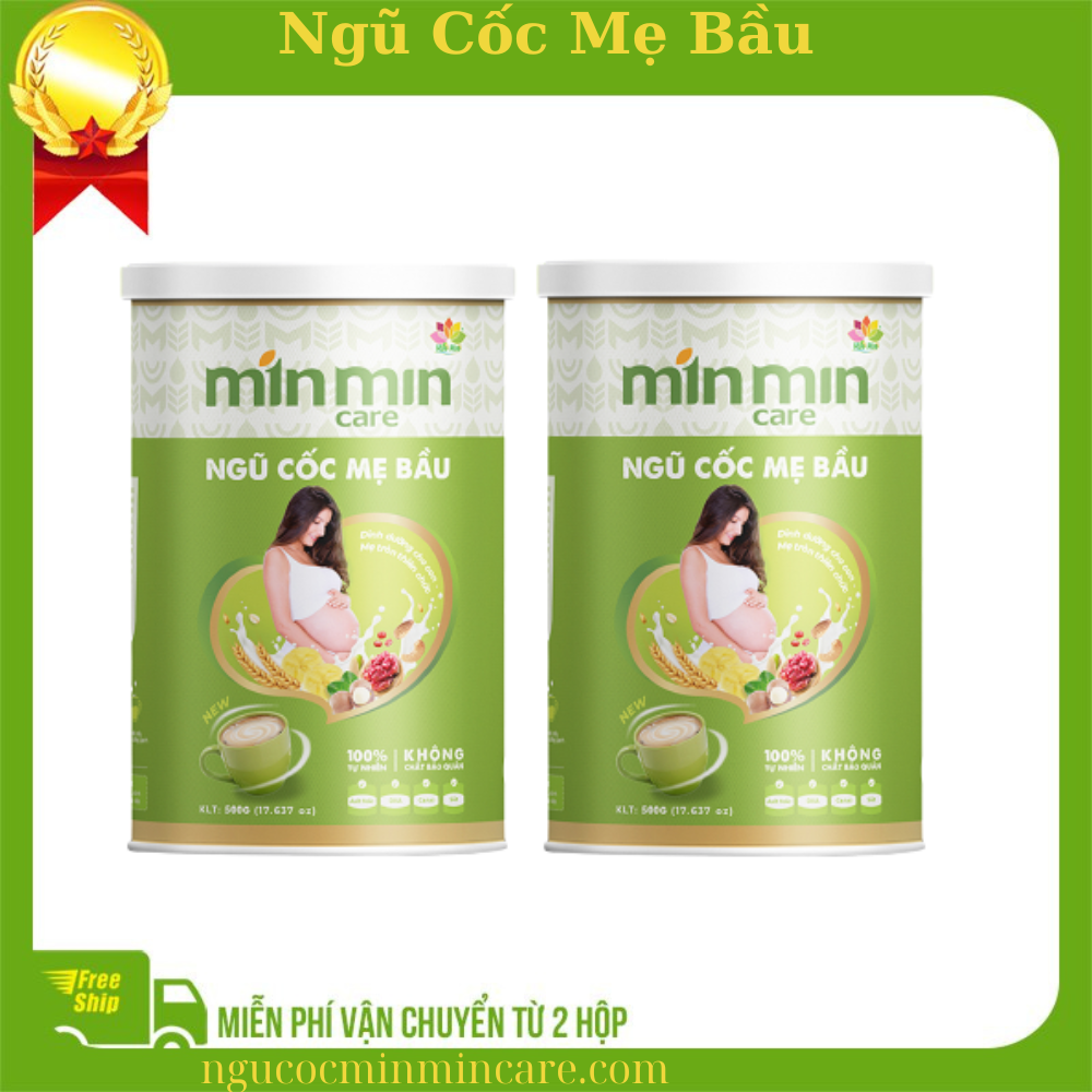  (Combo 2 hộp )Ngũ Cốc Mẹ Bầu Min Min Care 35 vị hạt dạng lon thiếc mới